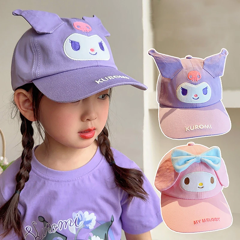 

Kawaii Kuromi Hello Kitty Cinnamoroll бейсболка Регулируемая детская Солнцезащитная шляпа для занятий спортом на открытом воздухе Солнцезащитная шляпа для детей Подарки