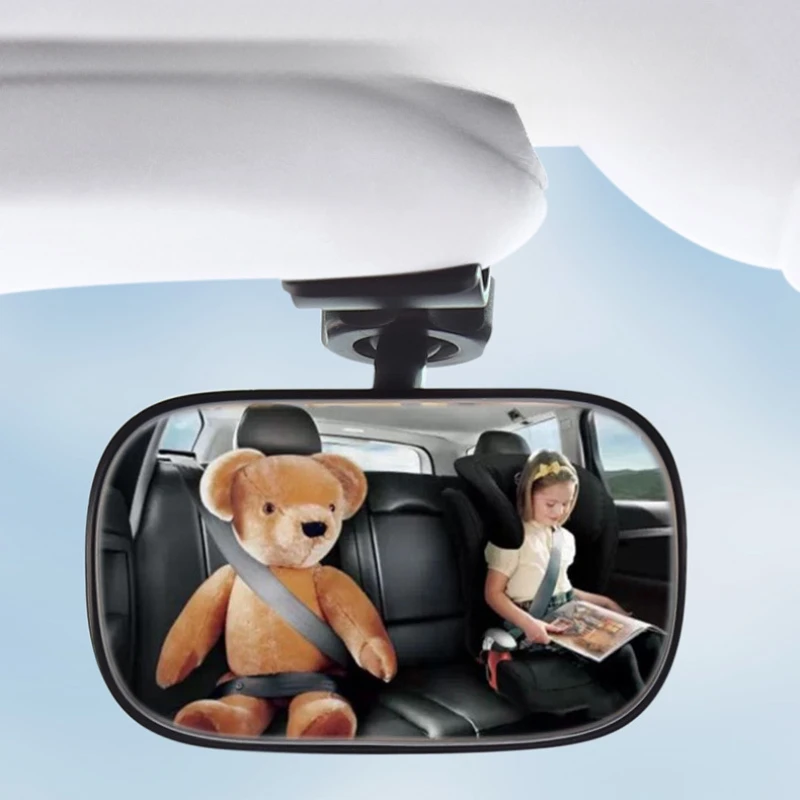 Baby Mirror Car Interior Rear View Mirror with Sucker & Clip Rear Facing Mirrors Safety Driving Kids Monitor Angle Adjustable