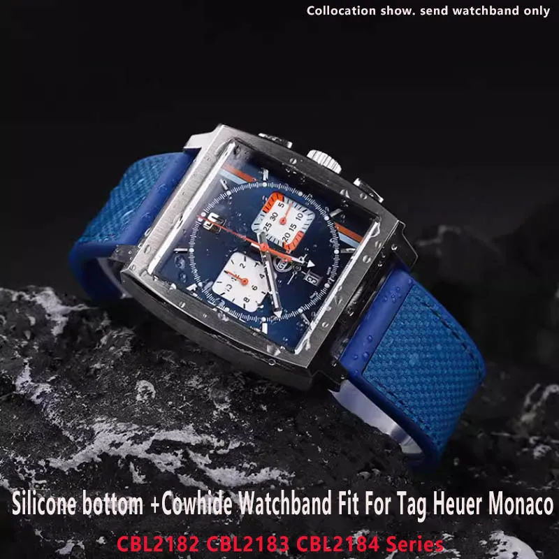 Cinturino In Silicone Da 22Mm Per Tag Heuer Monaco Cinturino Sportivo Cbl2182 Cbl2184 Orologio Da Uomo Blue Strap Tag Accessorio Per Bracciale In Gomm