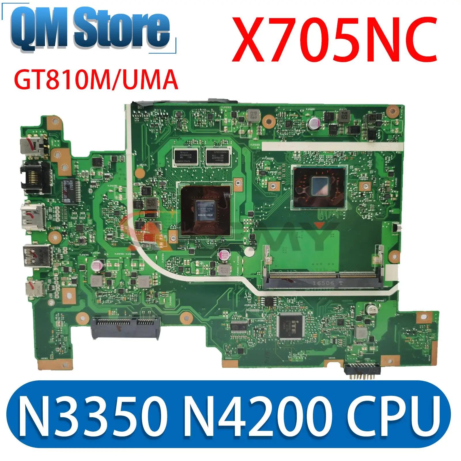 

X705NC Mainboard For ASUS Vivobook 17 X705NC Laptop Motherboard X705N X705NA X705 W/N3350 N4200 CPU GT810M/UMA 100% Tested