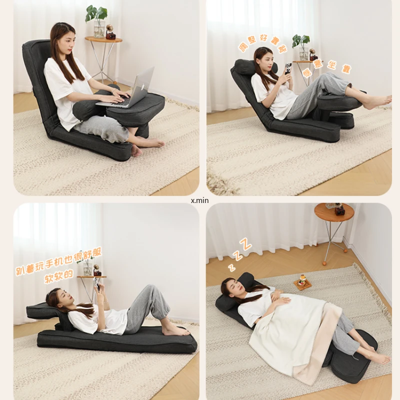 Lazyback Chair on Rollaway Bed for College Student Dormitory Single Bedroom Bay Window Sofa Recliner Chair daybed sofa chair