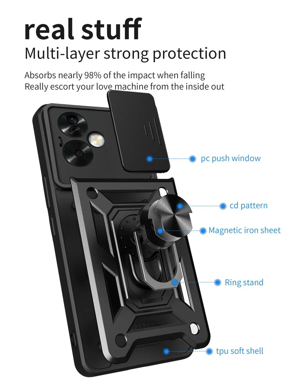 Durable Armor Hybrid Ring Camera Protect Case