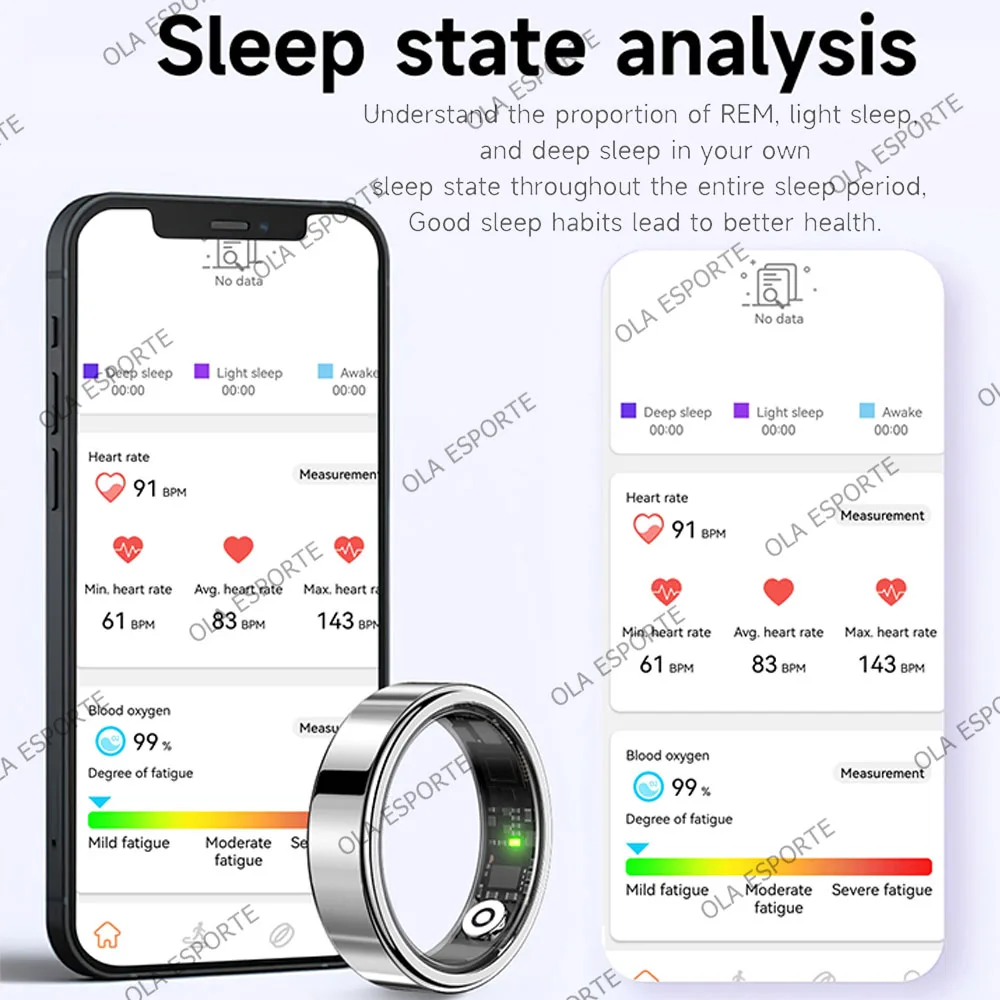 2026 Gesture Swing Women’s Smart Ring Men’s Health Sleep Heart Rate Monitoring 5ATM Waterproof Multi-sport Mode Sports Smartring 4
