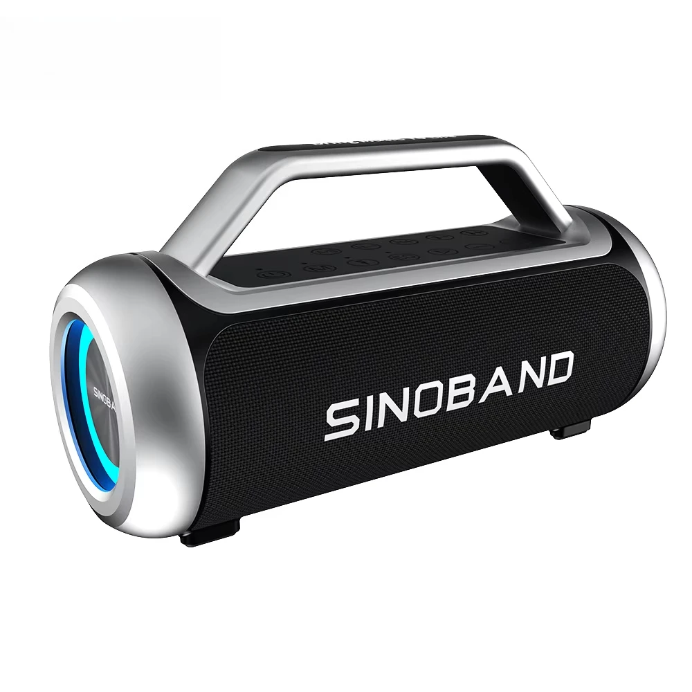 Xdobo Sinoband 고출력 휴대용 무선 120W BT 5.3 강력한 사운드 파티 카라오케 슈퍼 베이스 스피커 2개의 마이크 포함