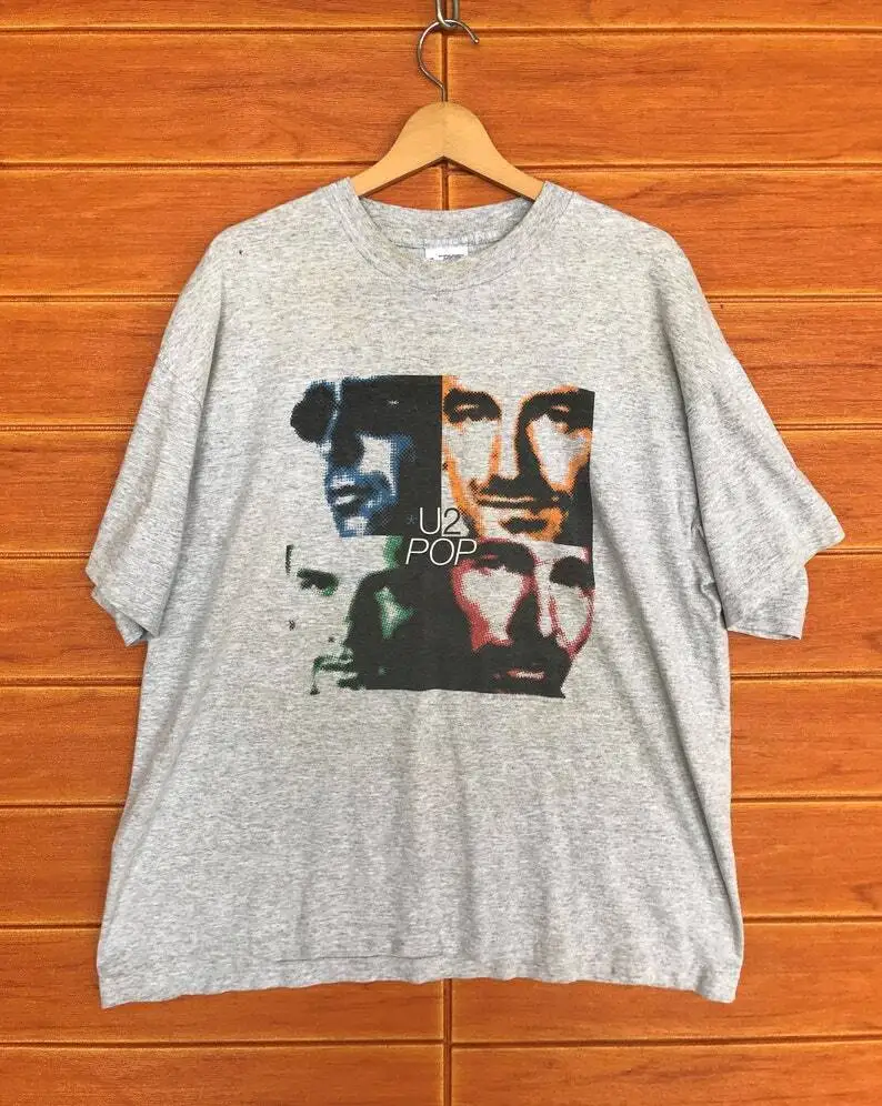 Rare 90'S U2 Techno Dance Music Irish Promo Album T-Shirt Lb4233