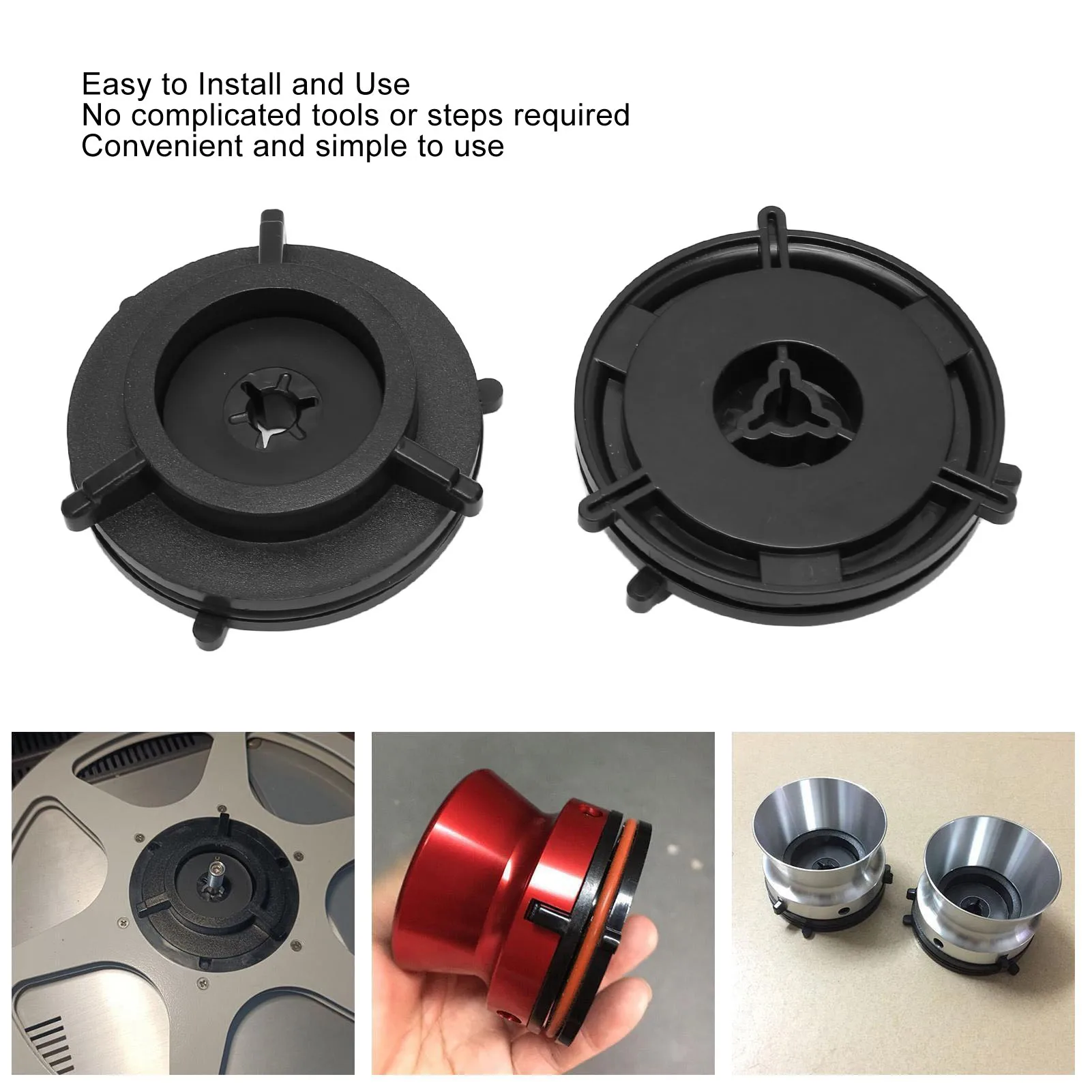NAB Hub Adapters Plastic Lockable 1 Pair 10in Opener Universal Loading Device Strong Structure for Reel To Reel Tape Recorder Hub Adapters