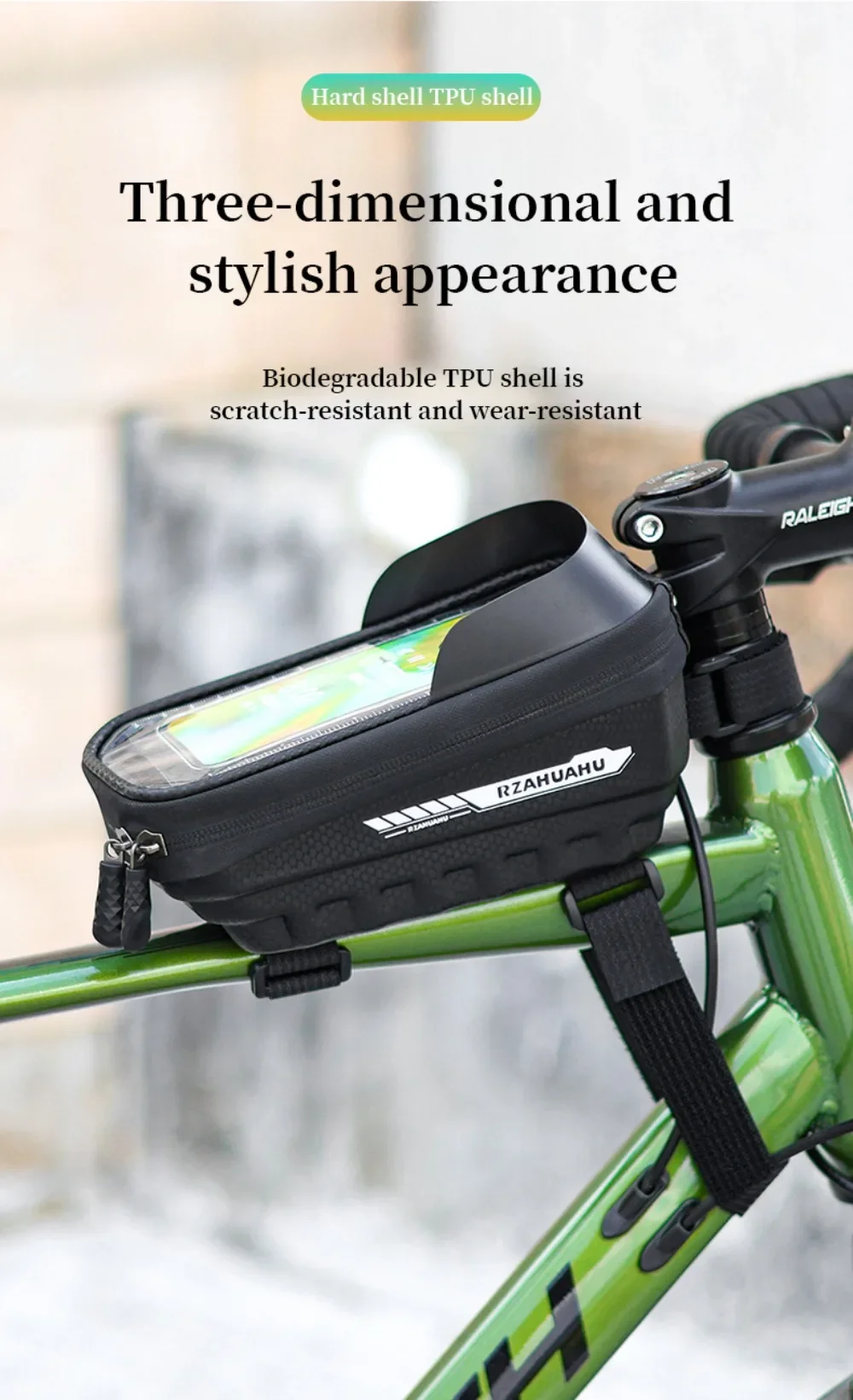 Description Picture 4 of itemBicycle Front Frame Bag Bicycle Waterproof Phone Case Holder 7 Inches Touch Screen Bag MTB Road Bike Bag Top Frame Tube Bags New