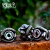 BEIER Stainless Steel Cool Snake The Eye of Hell ring For Man Unique Punk Ring Factory Wholesale Price Animal Jewelry BR8-849