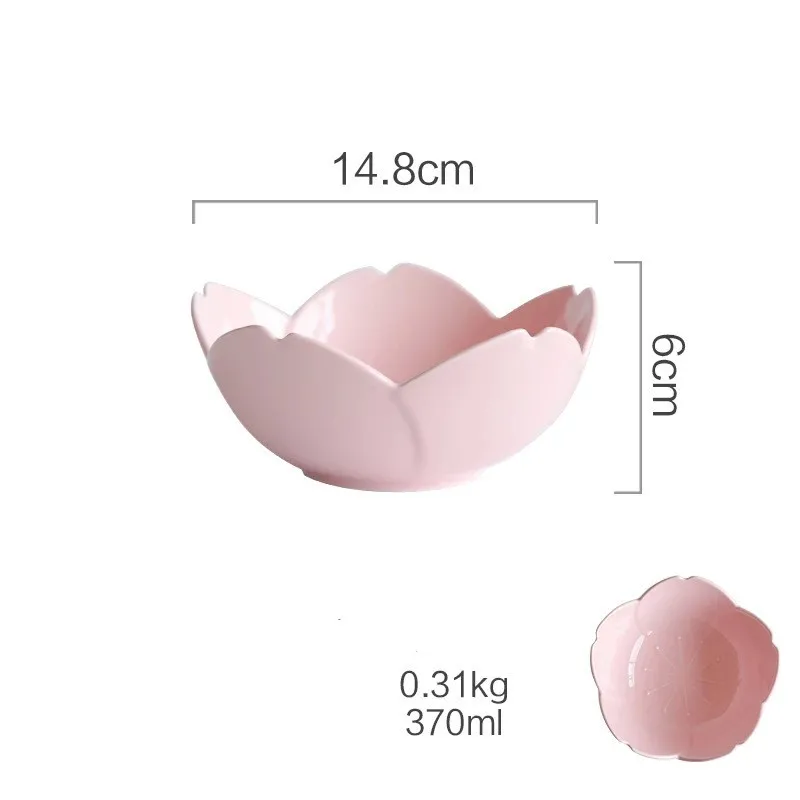 Japanese Sakura Bone China Dinner Plate Ceramic Plate Steak Fruit Nuts Tray Salad Bowl Snack Dishes