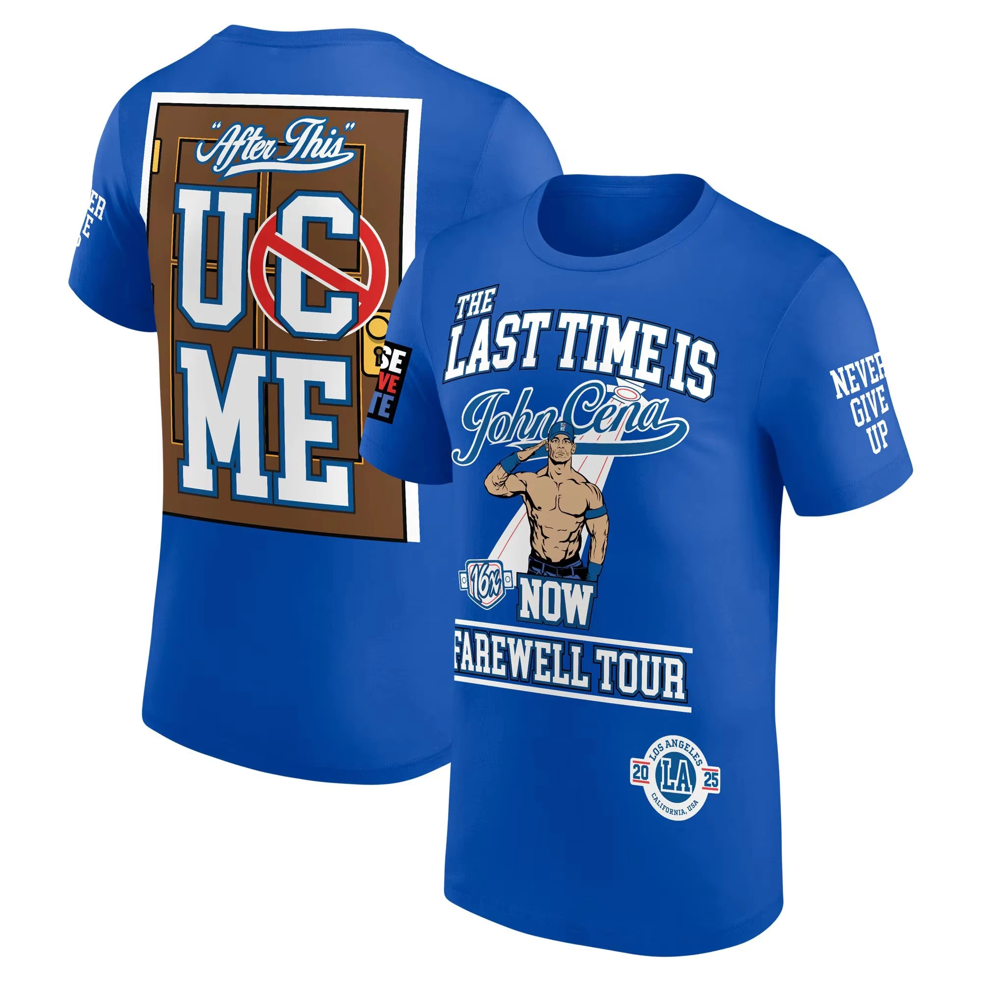 Men's T-Shirt John Cena Farewell Tour Los Angeles Summer Short Sleeve Men Tee Shirts