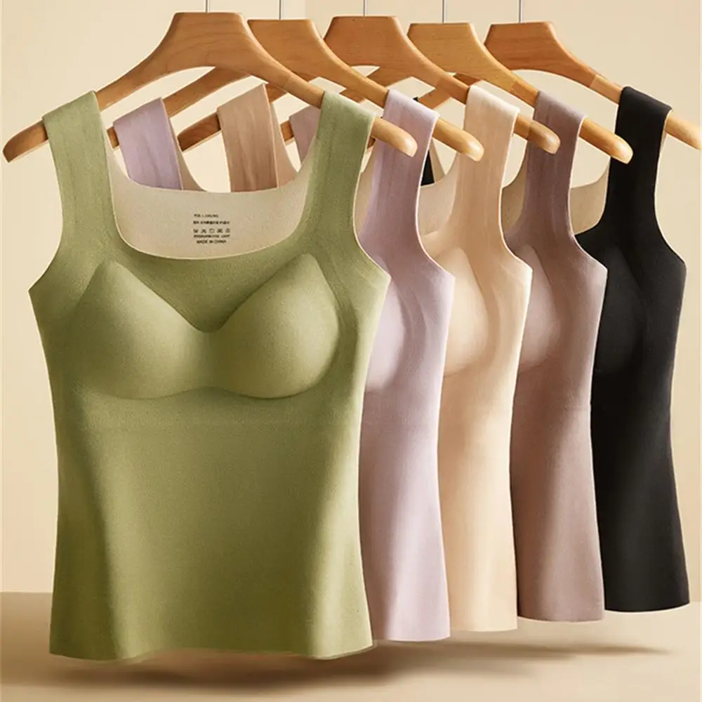 Winter Plus Size Vest Thermal Underwear Woman Solid Color Warm Clothing Top Inner Wear Shirt Undershirt Intimate Thermo Lingerie