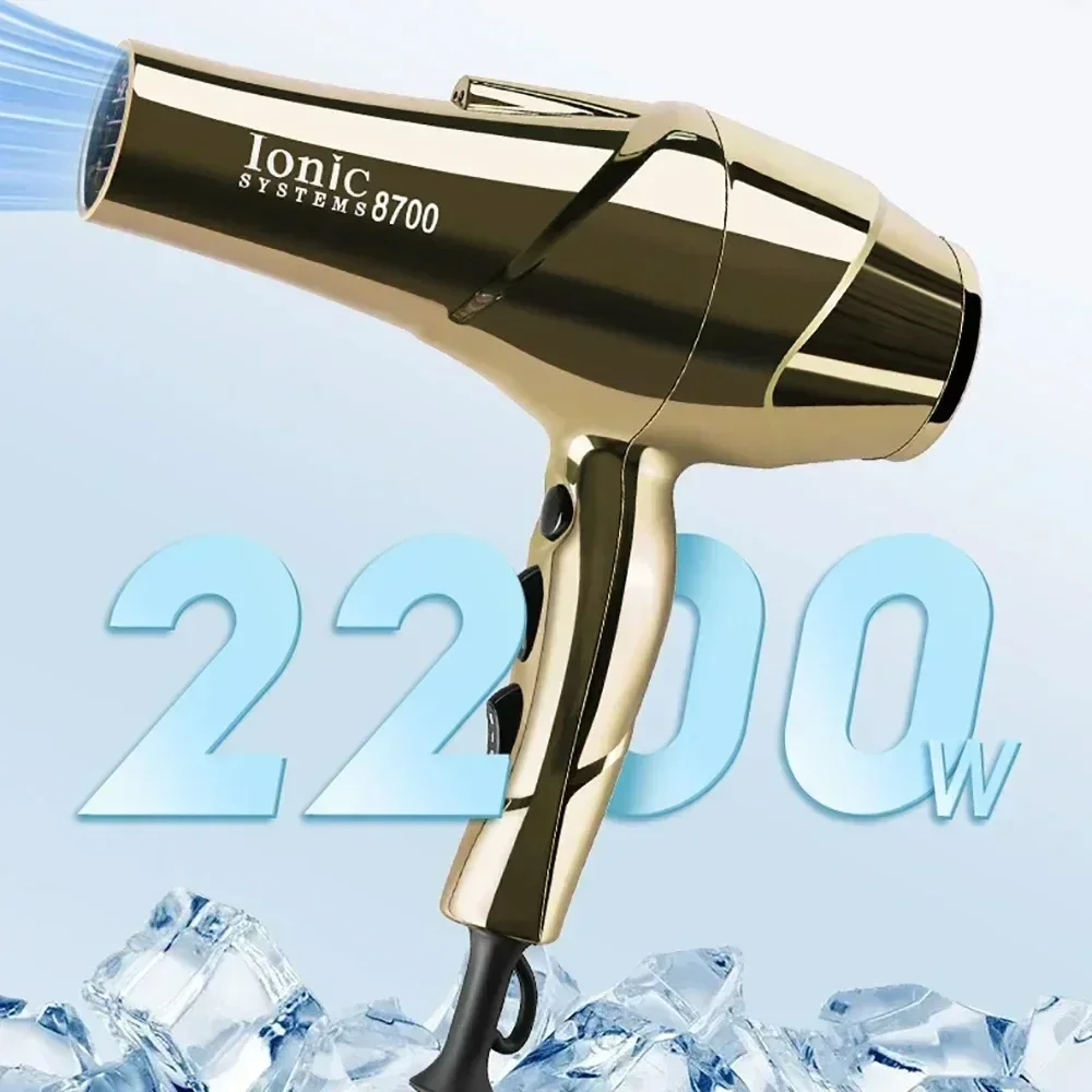 Professional Hair Dryer 2200W Powerful Wind 6 Gears Low Noise Blower High Speeds Strong Winds Negative Ions Blow Dryer for Salon 3