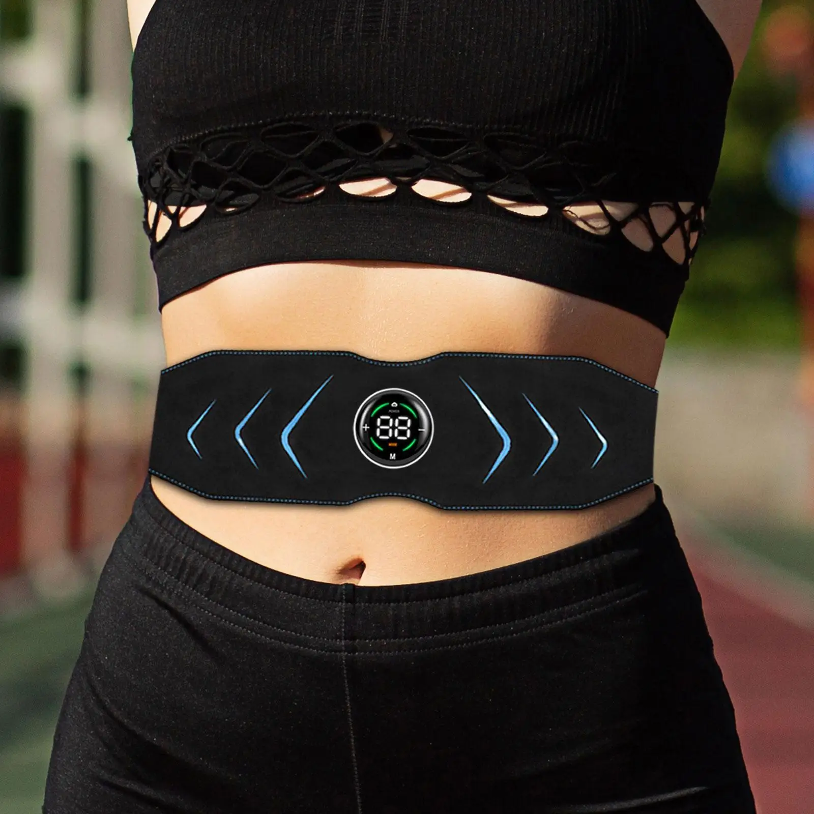 Ab Stimulator Belt USB Abdominal Muscle Toner for Fitness Home Gym Sports