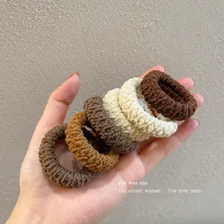 Set of 6 Durable Wide & Thick Fashion Hair Ties - 6pcs (Coffee)