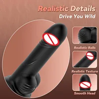 Prostata-Massagegerät, Vibrator, Buttplug, Analdildo, männliches Sexspielzeug für Männer mit 10 Vibrationen, stoßendes Erwachsenenspielzeug für Frauen, Paare, schwul 3