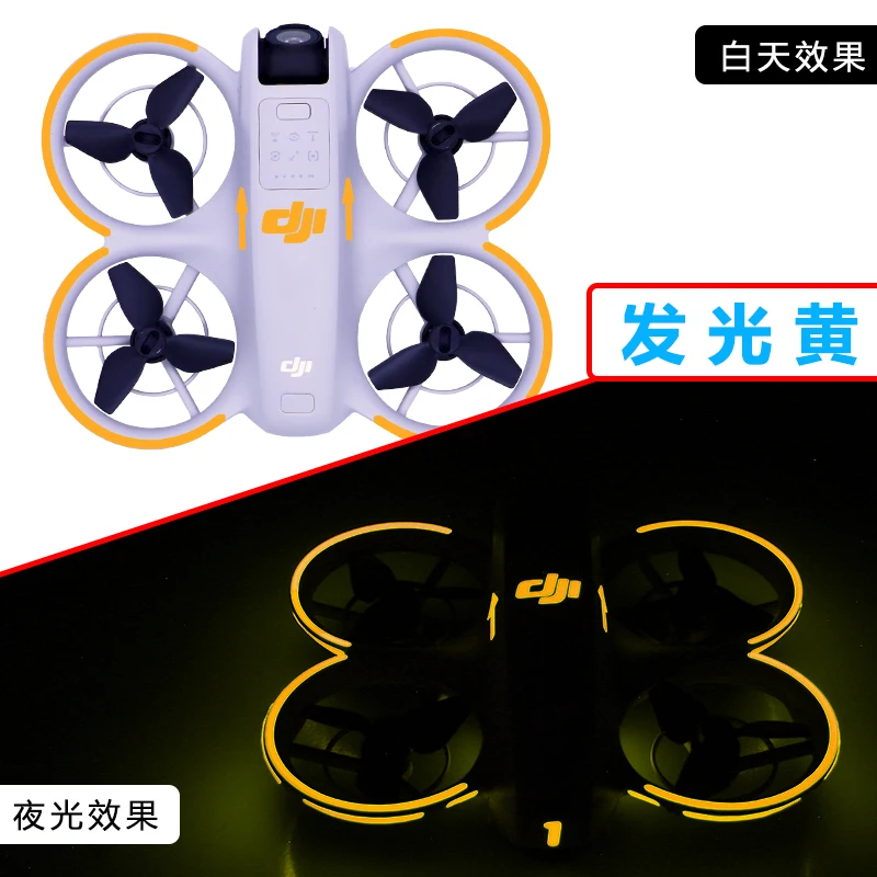 For DJI Neo Colour Laser Glow-in-the-Dark Stickers Natural Light Absorbing Night Stickers Drone Decorative