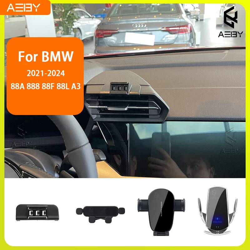 아우디 A3 88A 888 88F 88L 2021-2024용 휴대폰 거치대 차량용 모바일 지원 특수 고정 브래킷 베이스 무선 충전 스탠드 인테리어