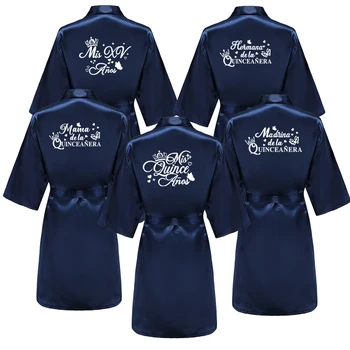 Mis Quince Años Accappatoio Mama de la Quinceañera Robe Donna Homewear Regalo per feste 1