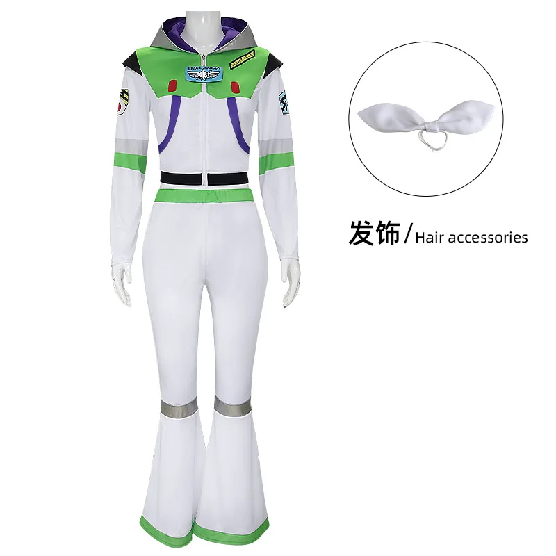 Anime Buzz Lightyear Cosplay Costume Women Bodysuit Tights Suits Top Pants Headwear Halloween Party Sexy Uniform