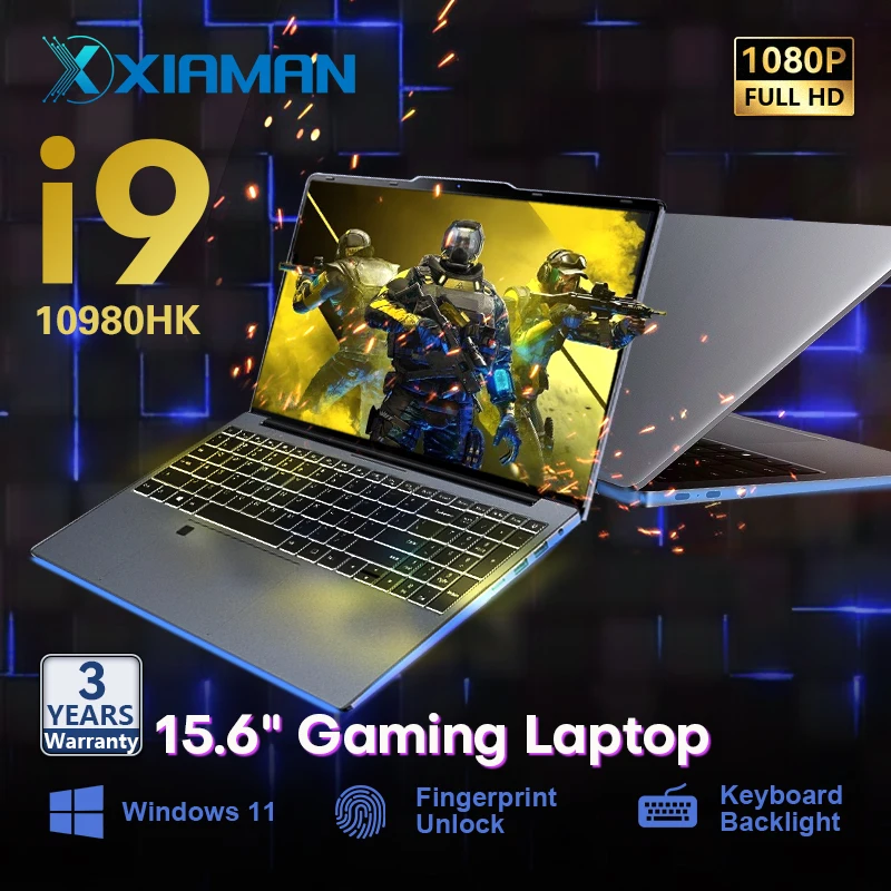 15,6-дюймовий портативний ігровий ноутбук intel Core i9-10980HK IPS 1920*1080 Windows 11 Pro Портативний комп’ютер 16 ГБ RAM 1 ТБ SSD Ноутбук