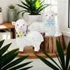 Easter Lamb Decor Cartoon Sheep Home Accent Statue 6cm/2.4inches Spring Garden Resin Figurines Farmhouse Tiered Tray Decor For 2