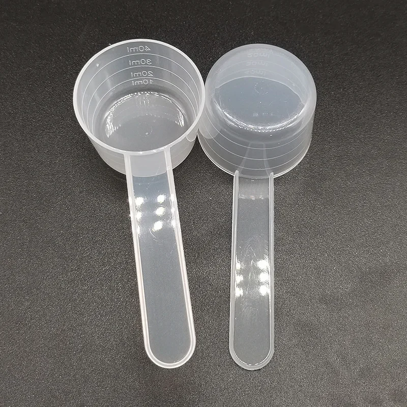 Kitchen Measuring Spoons Measuring Spoon Set 20g Spoon Individually Packaged 40ml Flat-bottomed Measuring with Scale Transparent Plastic