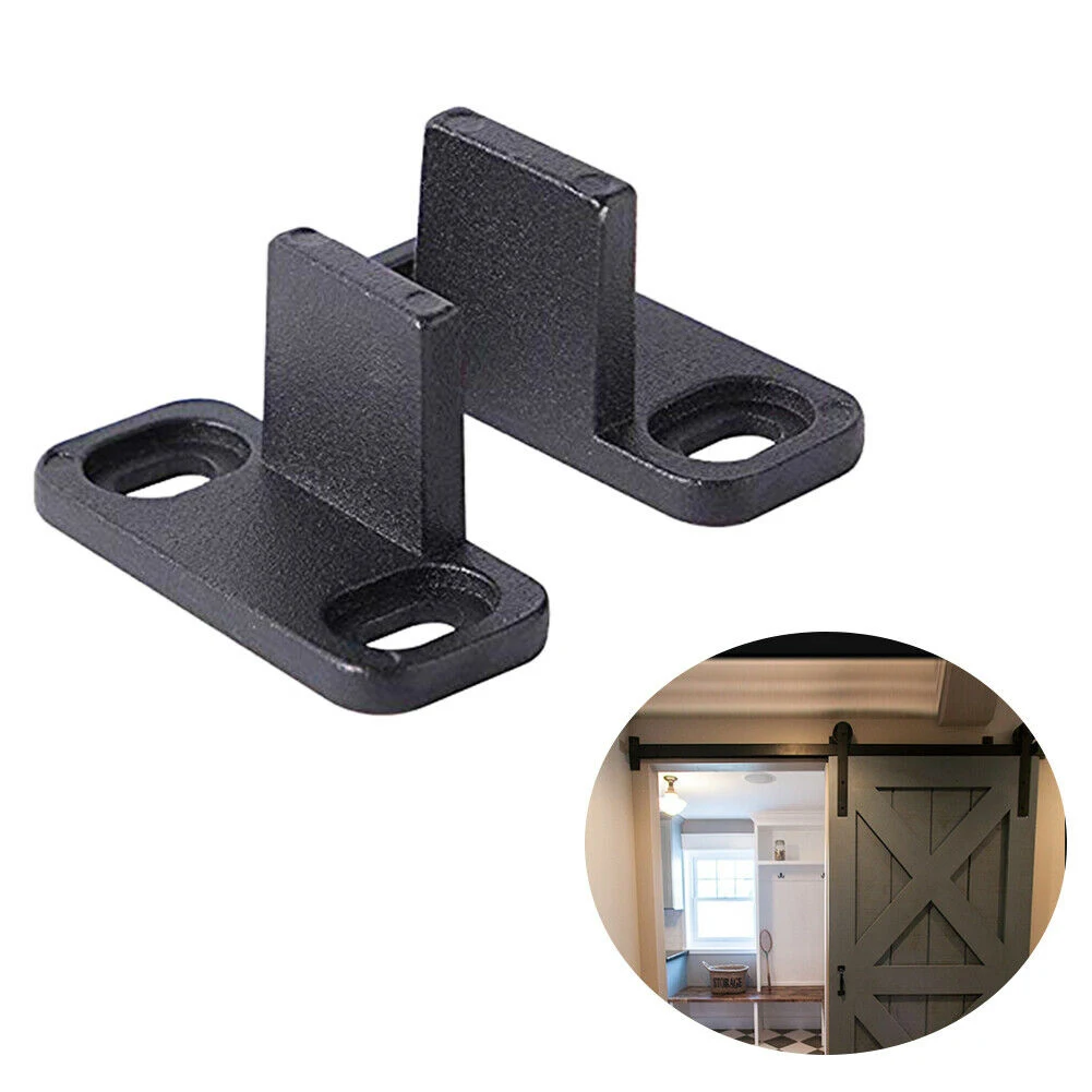 2pcs Barn Door Floor Guide Adjustable Stay Roller for Bottom Of Sliding Door Guide Furniture Hardware Bottom Bracket Tool