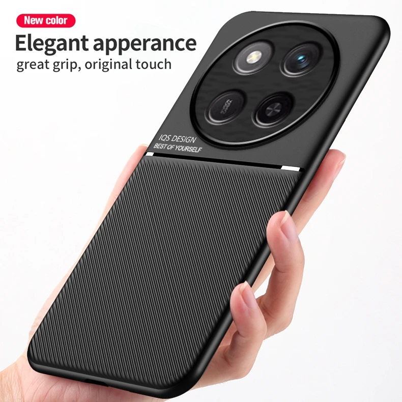 Magnetic Rugged Protective Phone Case with Built-in Metal Plate