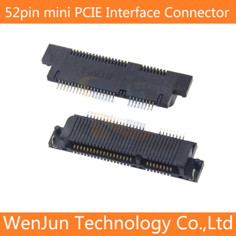 

52pin mini PCIE Разъем интерфейса жесткого диска mini 52-контактный разъем сиденья PCI-E Тип ТОНУЩЕЙ пластины