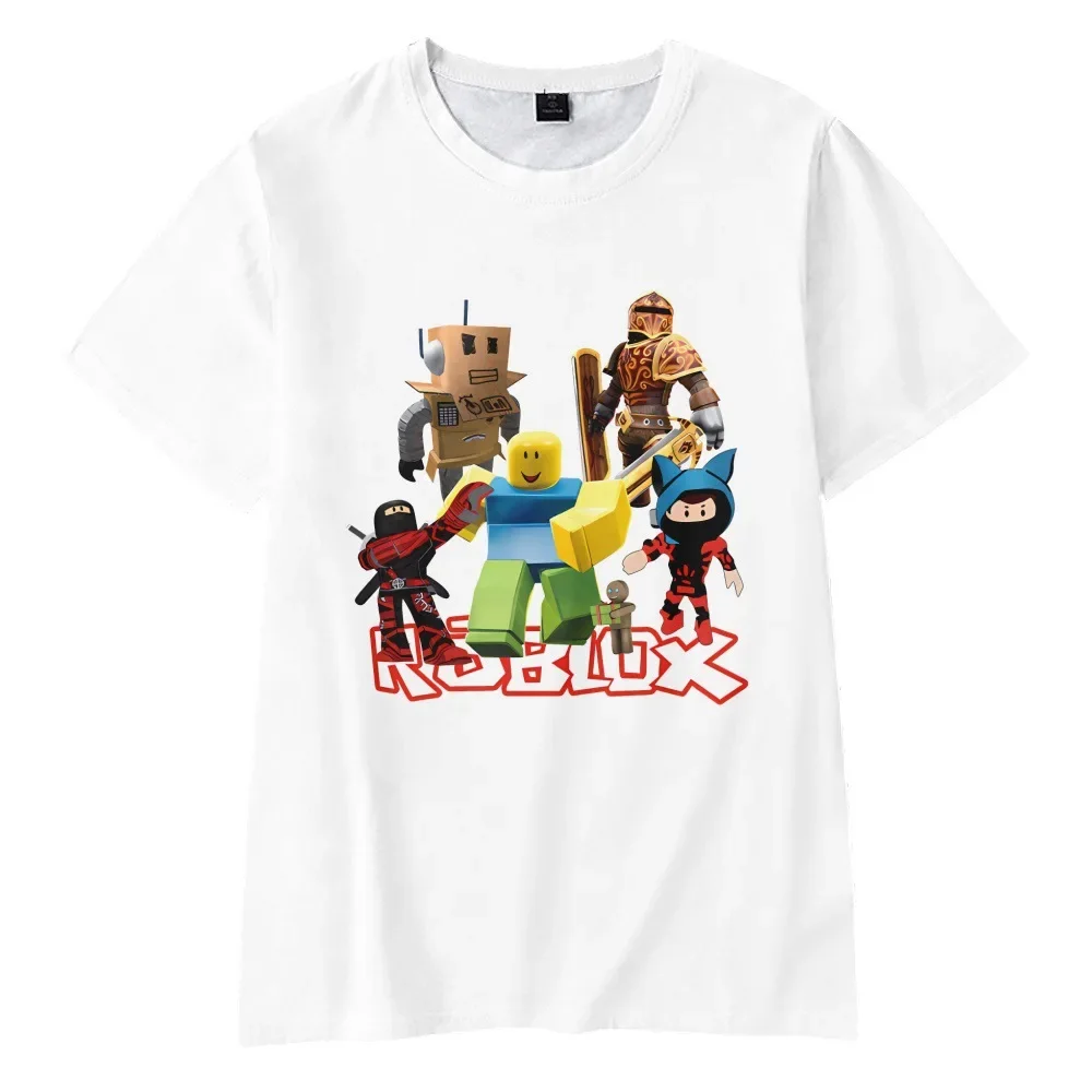 

Футболка Roblox с коротким рукавом для мужчин и детей, модная свободная 3d-футболка с цифровым принтом, одежда для взрослых и детей, толстовка