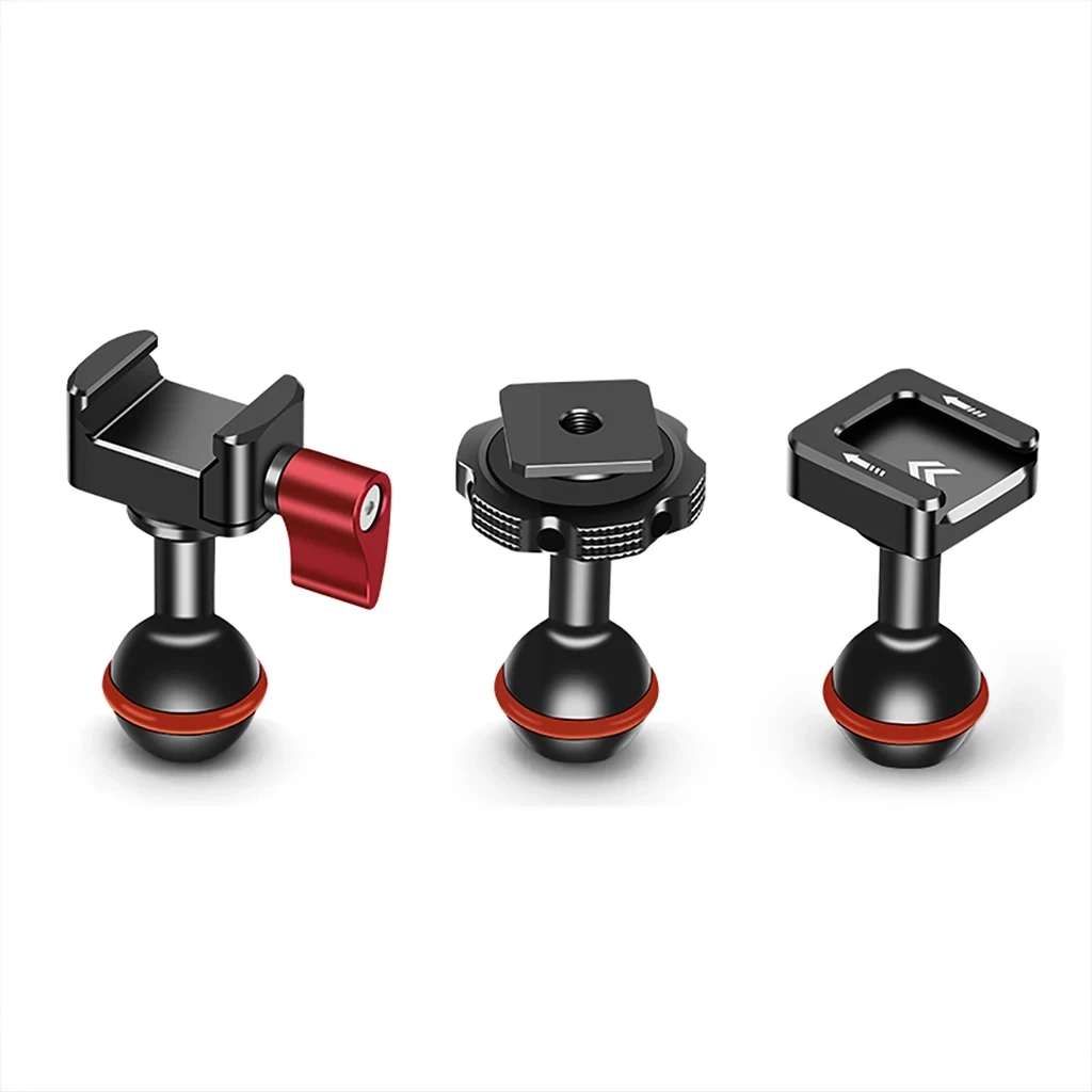 FEICHAO Dual Head Magic Arm with 20mm Ballhead NATO Clamp Cold Shoe Mount 1/4 Screw for DSLR Camera Cage Mic Fill Light Monitor