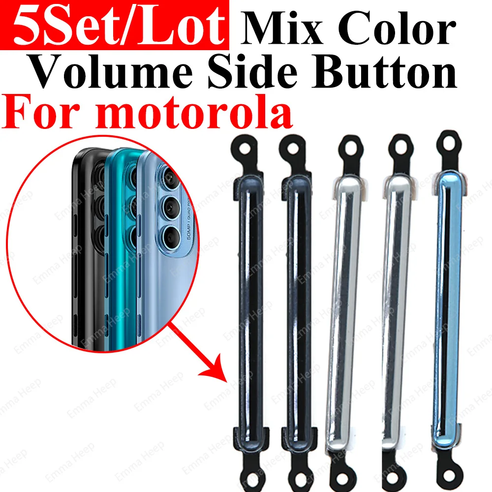 5-Piece Phone Housing Power Volume Button Set - External Side Key Parts