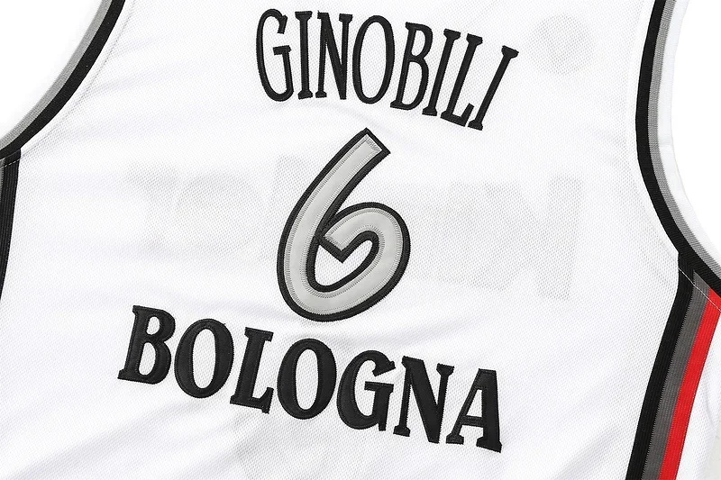 Italy 6 Manu Ginobili Bologna Kinder Bologna Vitus National man basketball jerseys size S-2XL basketball jerseys