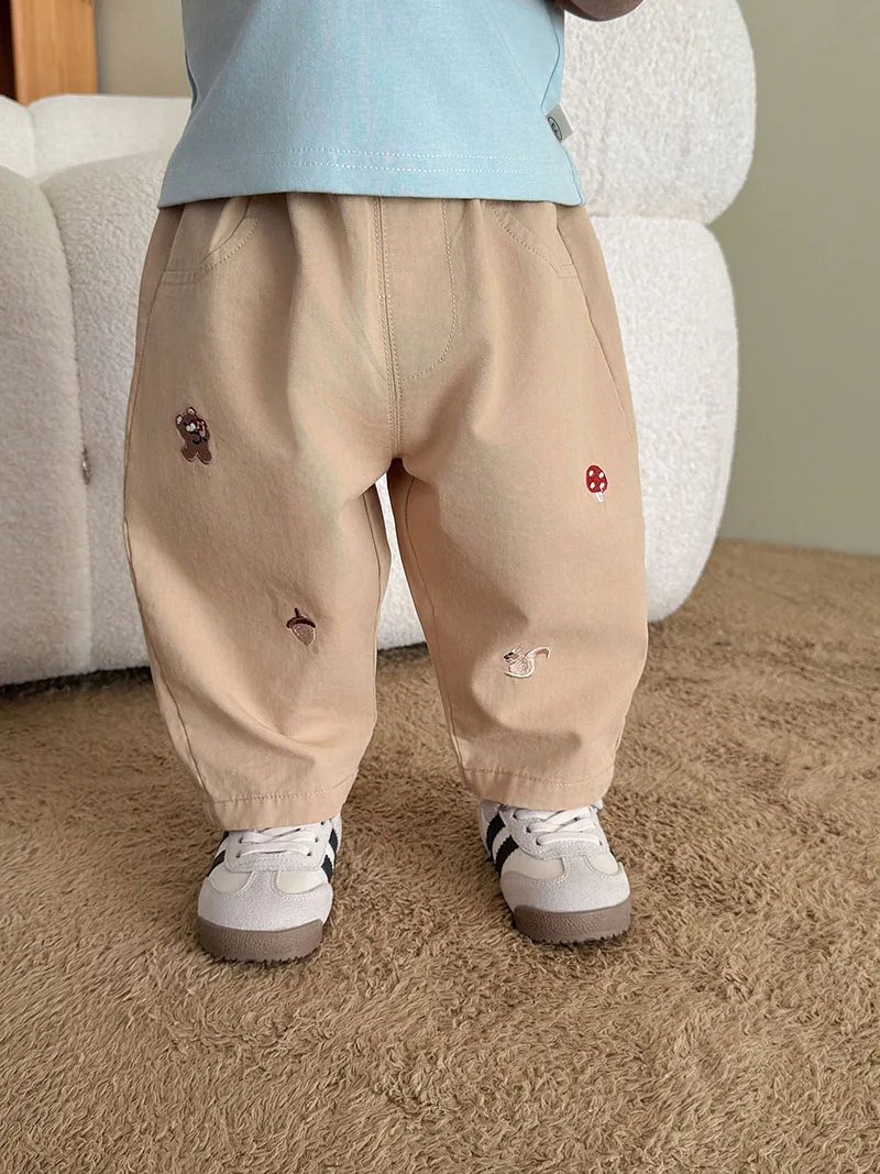 MILANCEL Neue Herbst Mädchen Casual Hosen 9M-5T Nette Stickerei Kinder Jeans Lose Koreanische Version Mode Kinder hosen – Detail 15