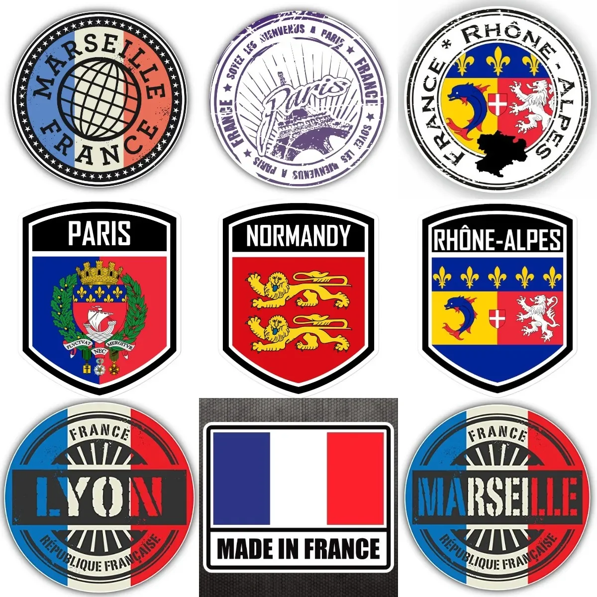 Autocollant drapeau français voiture moto casque vélo
