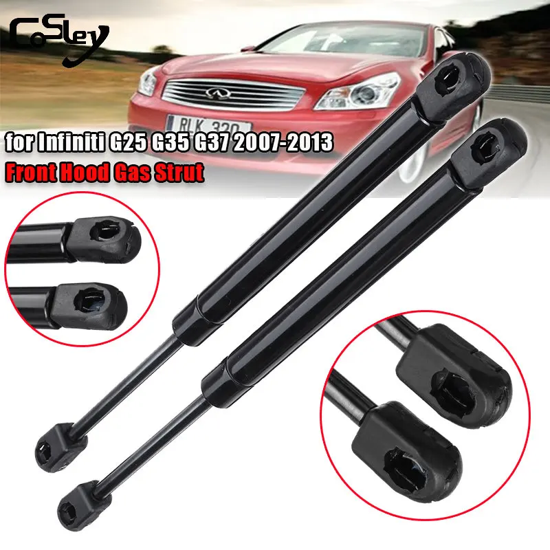 2Pcs Car Rear Front Hood Gas Strut Support For Infiniti G25 G35 G37
