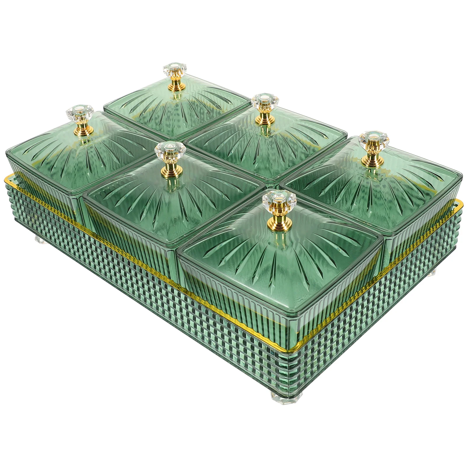 

1 set of Divided Serving Plates with Tray Snack Storage Bowl Dried Fruit Holder