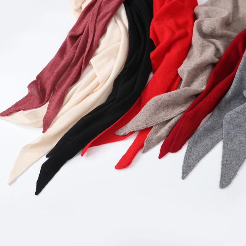 Châle Femme Triangle En Cachemire - Poncho Tricoté Doux Et Chaud - Multi-positions - Taille Unique 90x30 Cm - 9