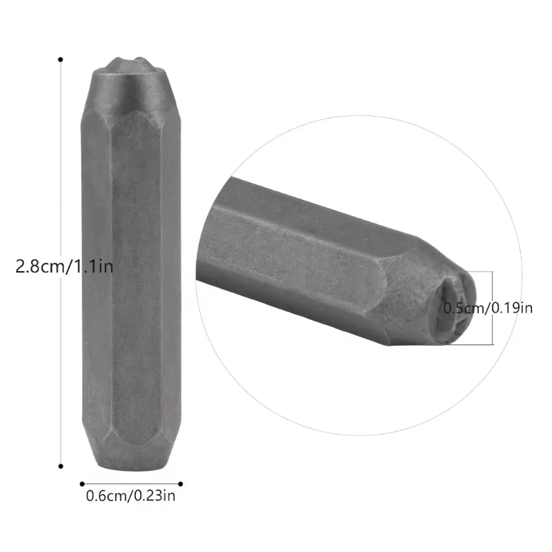Letter and Number Stamp Punching Set with Metal Stamping Handle for Leather