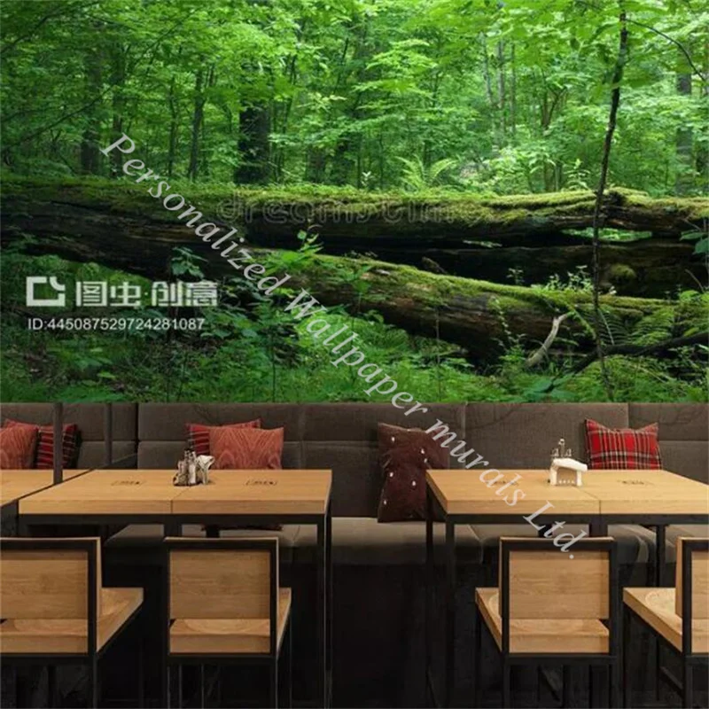 

Тропический лес, природный пейзаж, обои для гостиной, ресторана, фон, Настенный декор, самоклеящаяся роспись, настенная бумага 3D