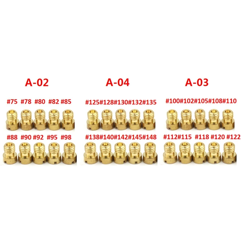 A82X-10PCS Suitable For The Main Spray Scooter Bucket PE24/26/27/30 Halma CG-125 Nibi Carburetor Measuring Hole Nozzle
