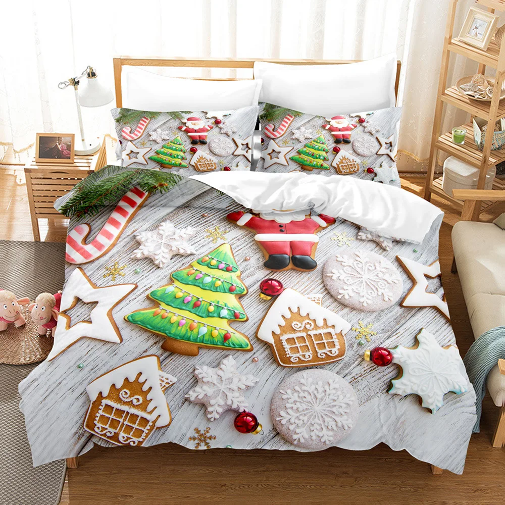 

Christmas series of personalized three-piece bed sheet set wrapped in warmth and a good night's sleep warm and comfortable