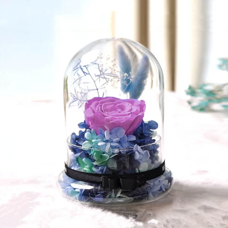 

Free Shipping 2sets/pack Diameter=10cm 15cm Different Height Split Glass Base Dome Vase Decoration Transparent Cover Wedding