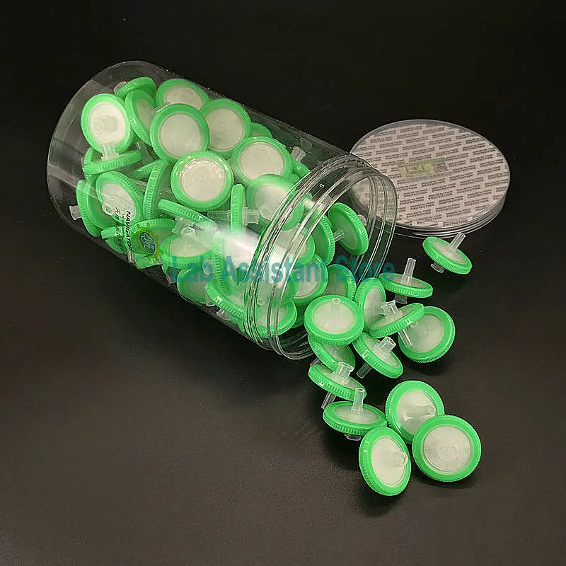 Laboratory Disposable Syringe Filter Nylon Organic Water System PTFE 13/25mm 0.22um 0.45um 100pcs/box