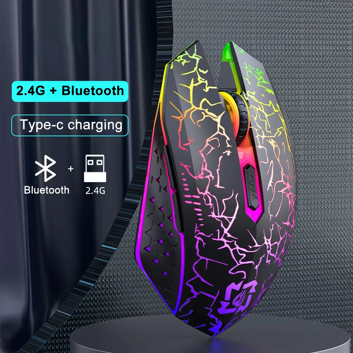 2.4G Bluetooth Wireless Mouse Gaming Mouse Silent Rechargeable 800-1200-1600 DPI Mice PC Laptop Macbook wireless mouse