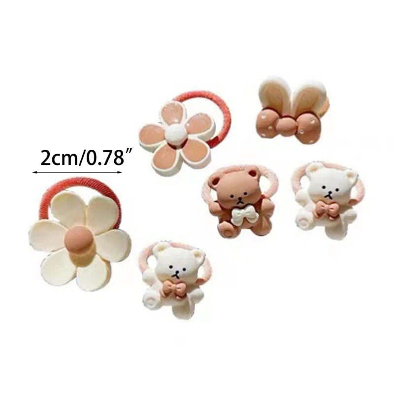 20PCS 헤어 링 소녀 탄성 고무 밴드 헤어 밴드 헤어 액세서리