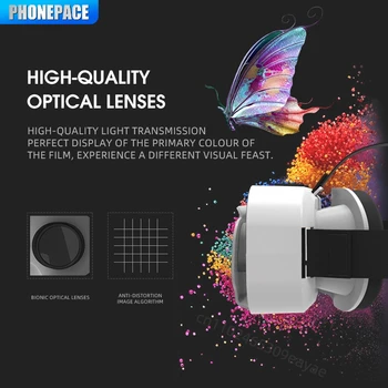 VR SHINECON 3D Virtual Reality Headset, Lightweight VR Glasses with 100° FOV for 4.7-6.53" Phones, Immersive Home Theater/Gaming 4