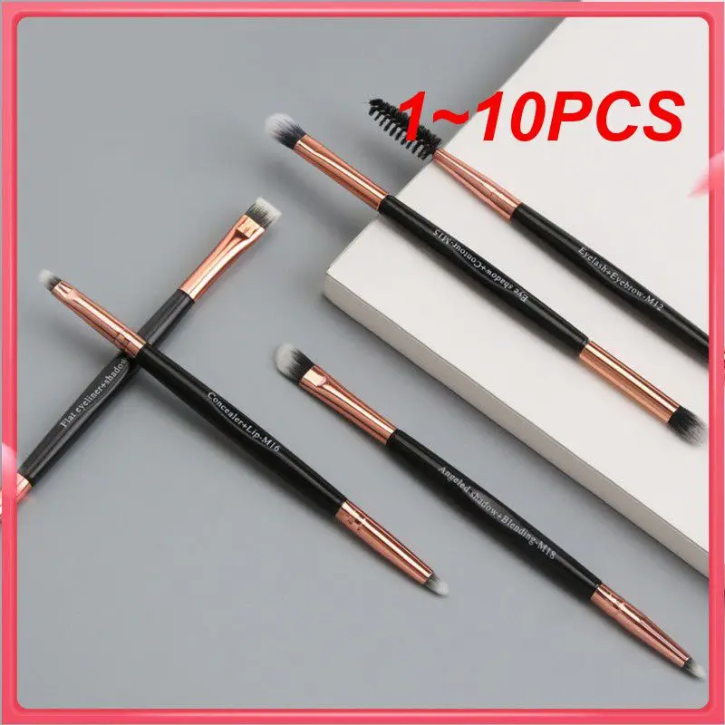 

1~10PCS MakeupBlack Eyebrow Inclined Flat Angled Brush Eyeliner Eyeshadow Eye Brow Makeup Tool Professional Women Cosmetic