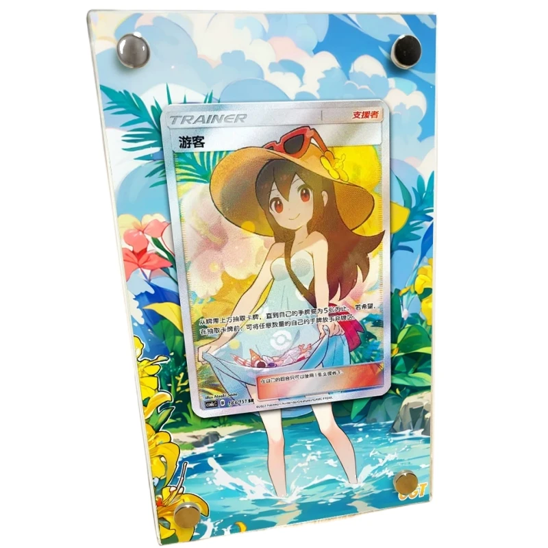 

PTCG Pokemon Sightseer Animation Characters Extended Painting Acrylic Card Bricks Anime Classics Game Collection Toy Gift