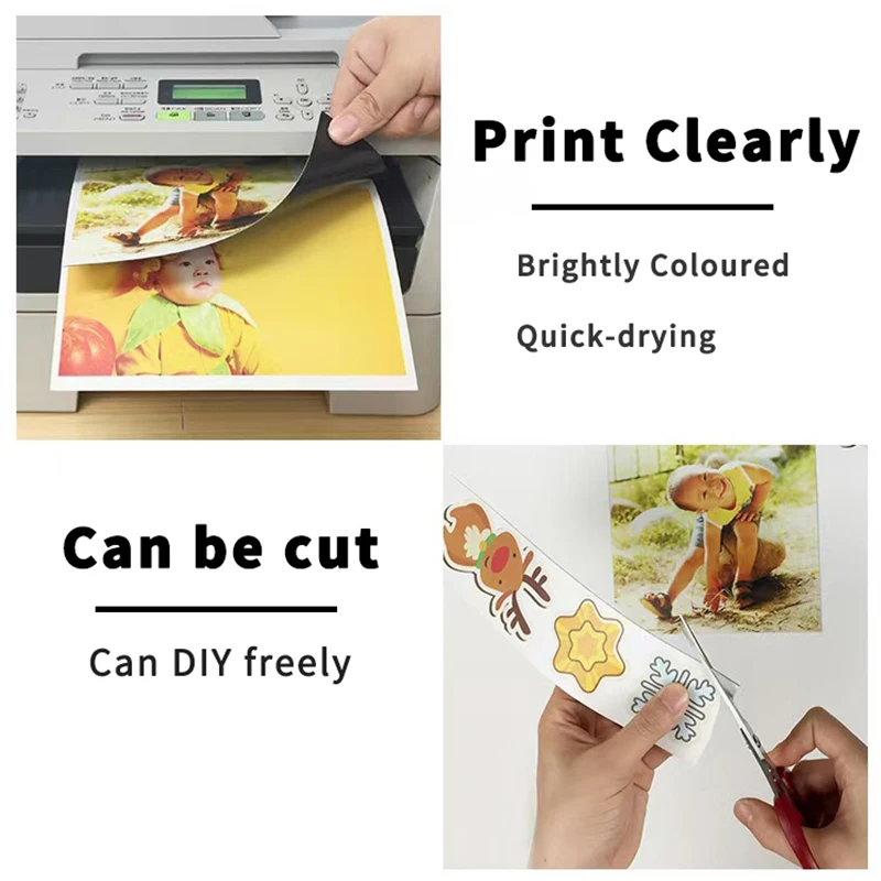 5pcs A4 Magnetic Photographic Paper Inkjet Printing Photo Paper Glossy Matte Stickers DIY Fridge Magnet sticker paper photo paper photo printing paper printable sticker paper printable magnetic sheets